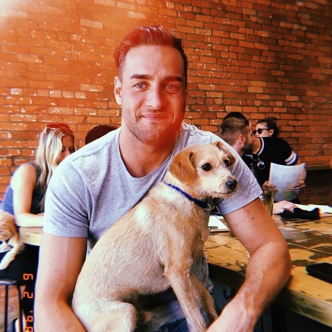 Tristan Couvares and his dog Buddy
